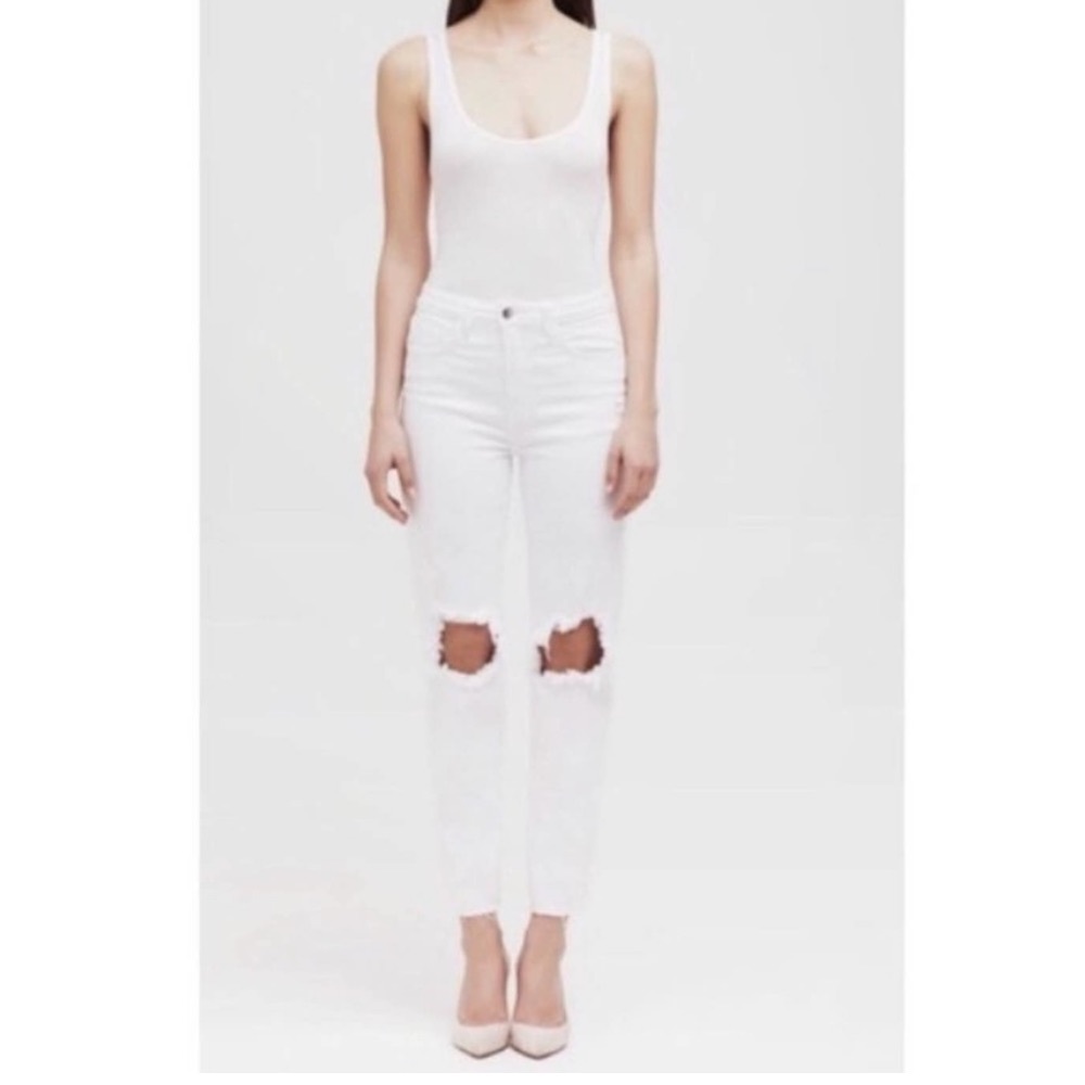 L’Agence 30 Audrina white distressed - Picture 2 of 9